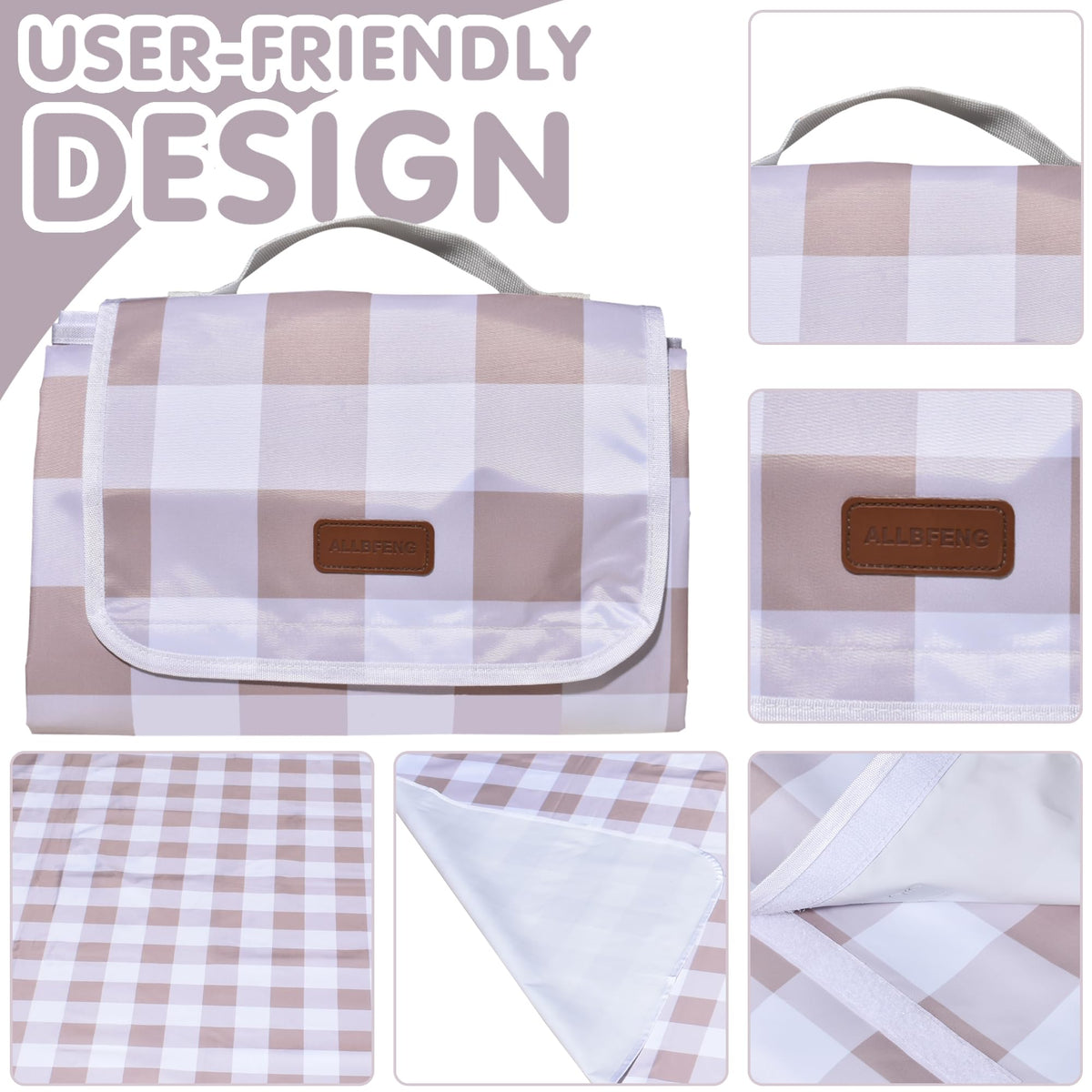 ALLBFENG picnic mat is machine washable for quick cleanup