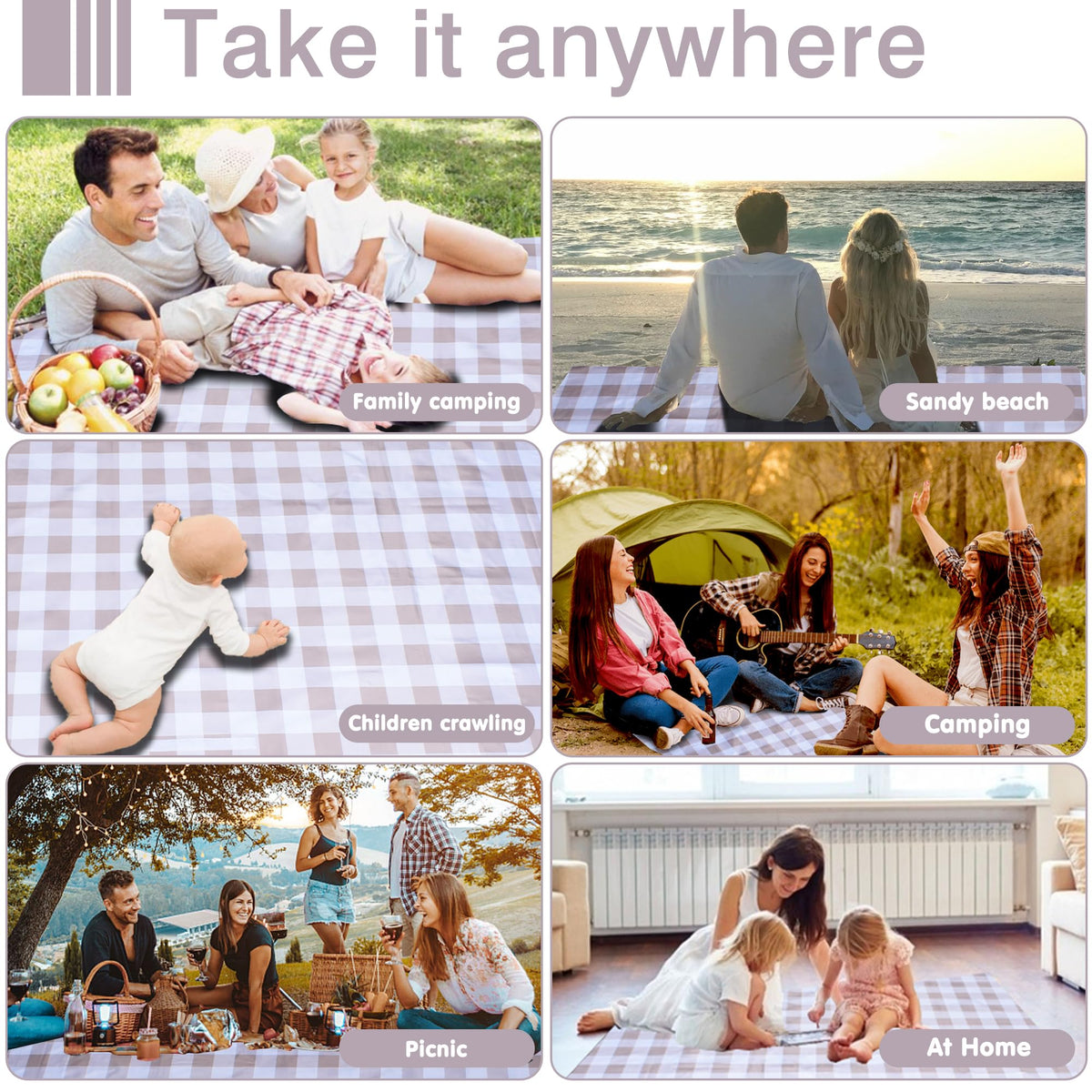 ALLBFENG picnic mat versatile for indoor and outdoor activities