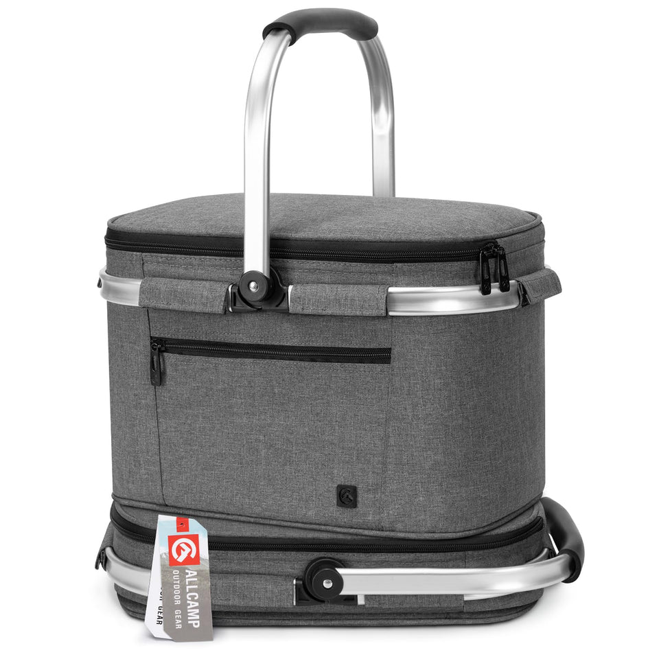 ALLCAMP insulated cooler bag with closed lid demonstrates leakproof temperature control