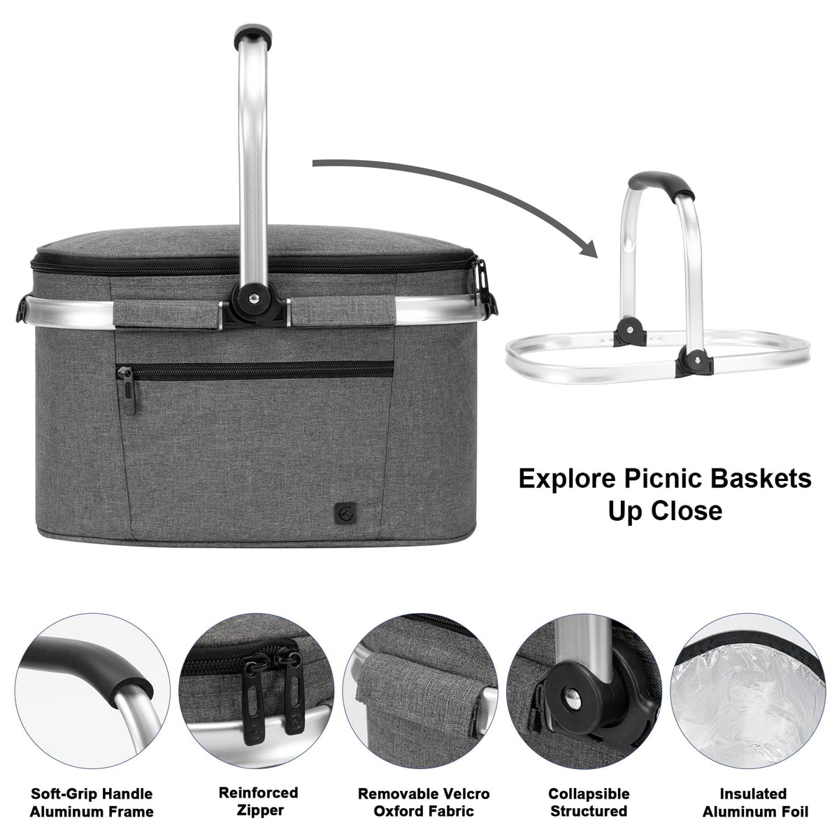 ALLCAMP insulated cooler bag leakproof lining contains spills during transport