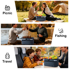 ALLCAMP Picnic Basket leak-proof lining enables easy cleaning after meals