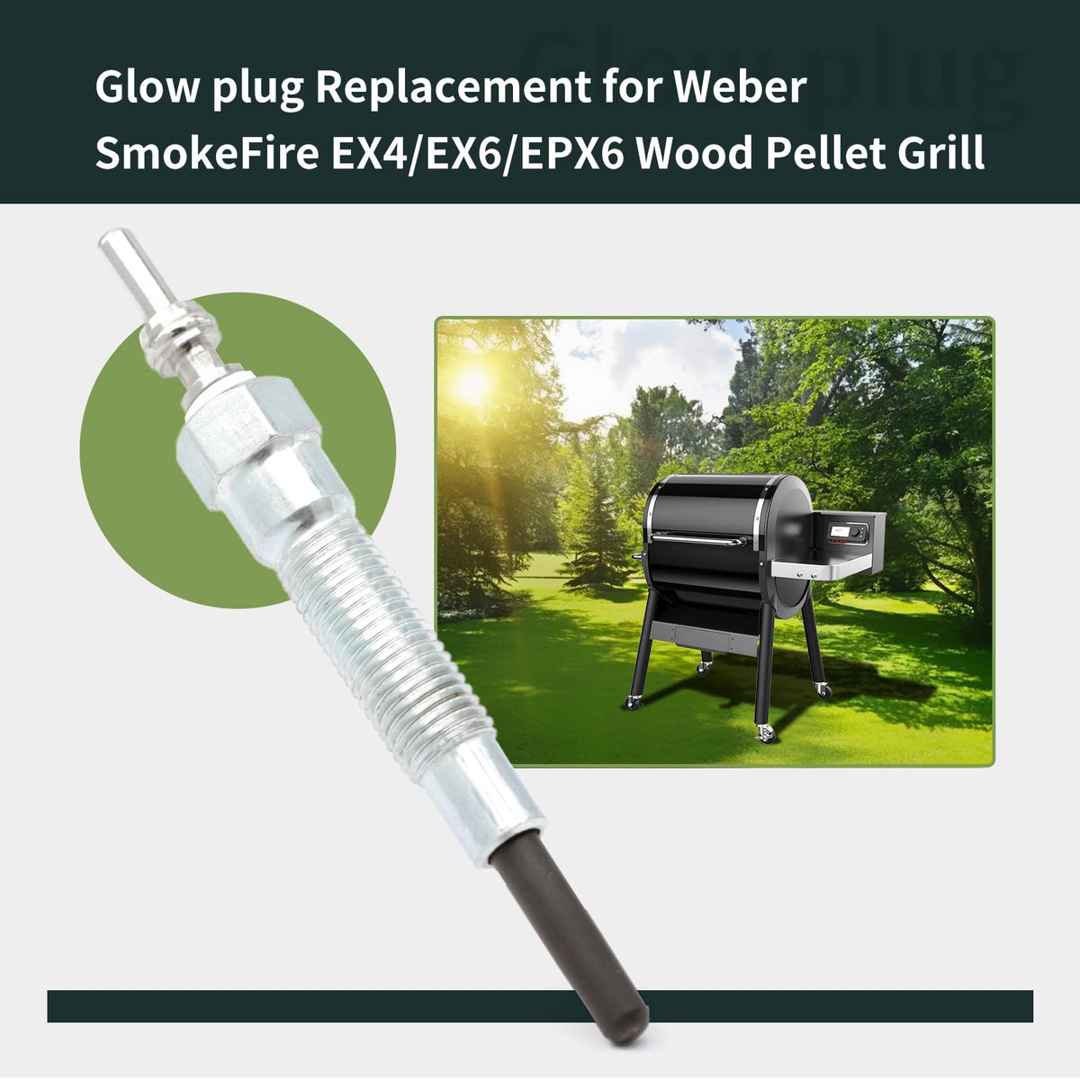 ALLCSM glow plug replacement for Weber SmokeFire EX6 ensures fast startup and consistent grilling