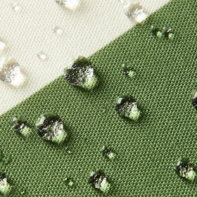 Allorry waterproof coating closeup on fabric, helps block rain droplets for outdoors.