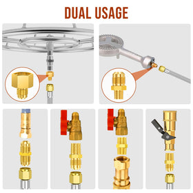 Alloxity brass adapter kit offers six conversion types for versatile setups