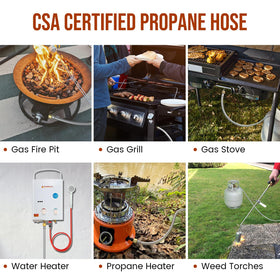 Alloxity high-pressure hose rated to 350 PSI supports robust outdoor cooking