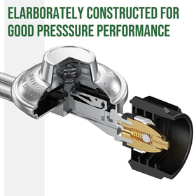 Alloxity low-pressure regulator and hose delivering consistent gas flow for cooking.