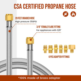 Alloxity six adapters enable flexible, wide compatibility for propane connections