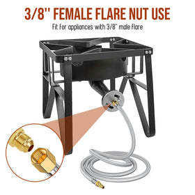 Alloxity rv-to-grill setup visual demonstrates easy quick-connect for camping cooks.