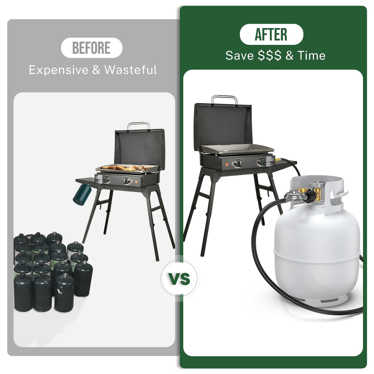 Alloxity tabletop-griddle compatibility supports Blackstone and Pit Boss setups