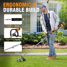 Alloyman trimmer showing two-speed settings for task-specific power.