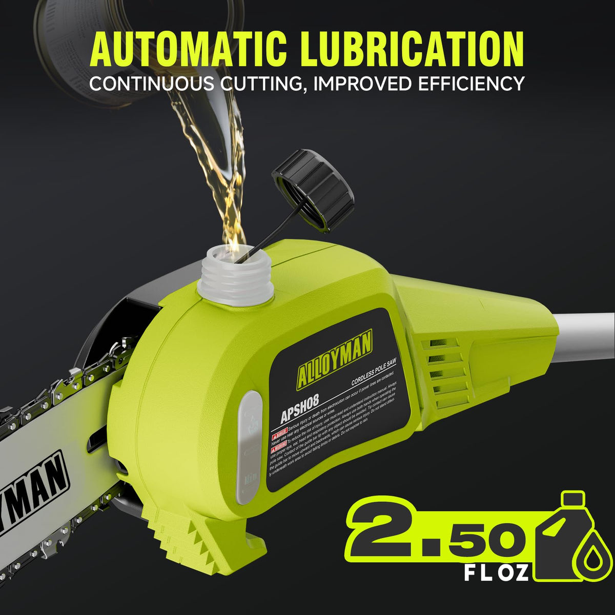 Alloyman includes two 4.0Ah batteries for longer runtime.