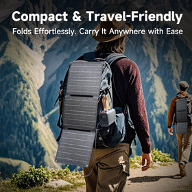 IP67 weatherproof design protects the solar panel during camping