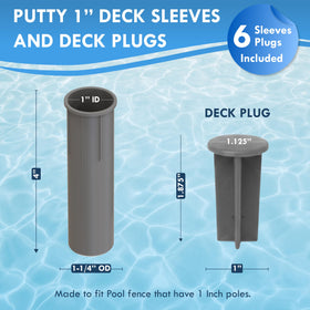 ALLSAFE deck plug Putty 6-pack ready to seal holes for a clean pool edge.