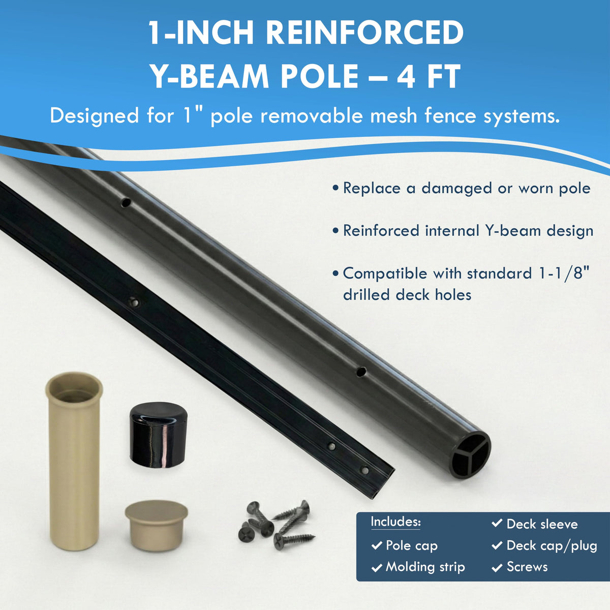 ALLSAFE deck sleeve supports secure, stable pole installation