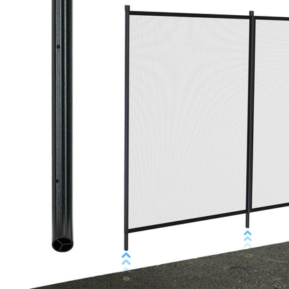 ALLSAFE 1-inch Y-Beam pool fence pole, durable aluminum for outdoor use