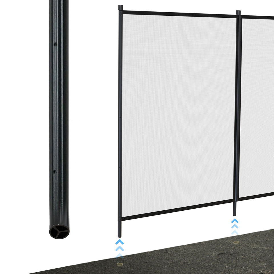ALLSAFE 1-inch Y-Beam pool fence pole, durable aluminum for outdoor use