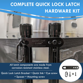 AllSafe push-clip operation illustrating easy one-handed pool fence closure