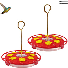 Allslotx hummingbird feeder with 8 ports attracts birds for close-up backyard viewing