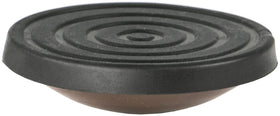 Allsop pot pads installed under a planter on an outdoor wood deck