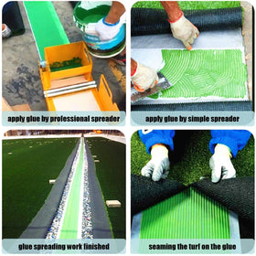 ALLTOP TURF gift includes a plastic glue spreader for easy application