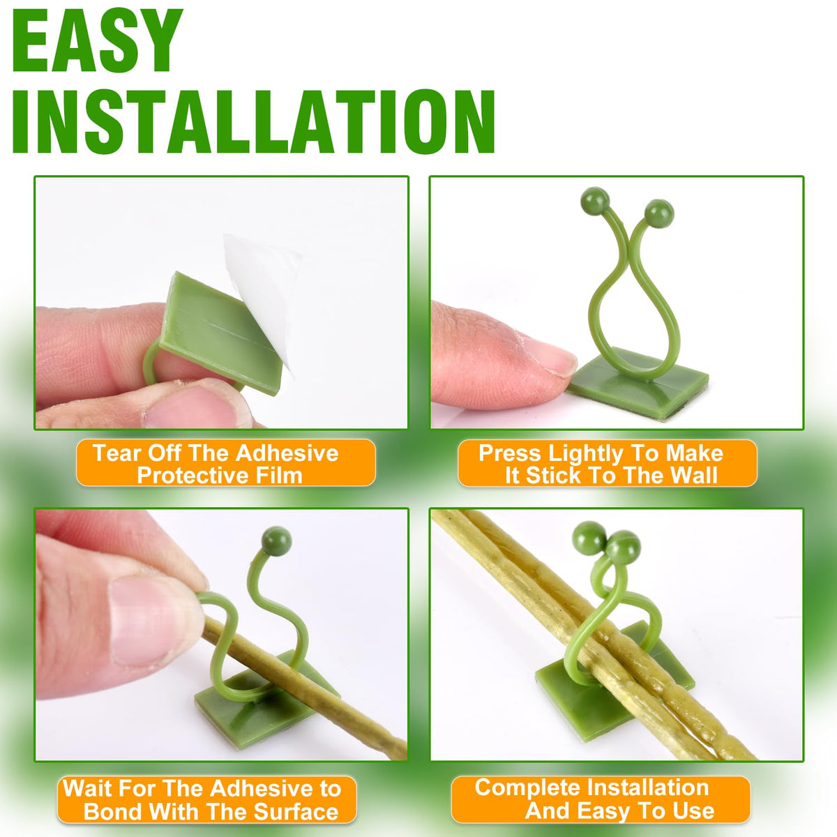 ALLWIN climbing-rose-clip guides roses and vines along walls for neat growth.