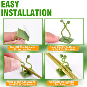 ALLWIN climbing-rose-clip guides roses and vines along walls for neat growth.