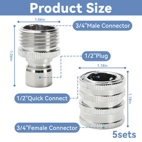 Almighty Tools stainless-steel quick-connect close-up highlights corrosion resistance for outdoor use.