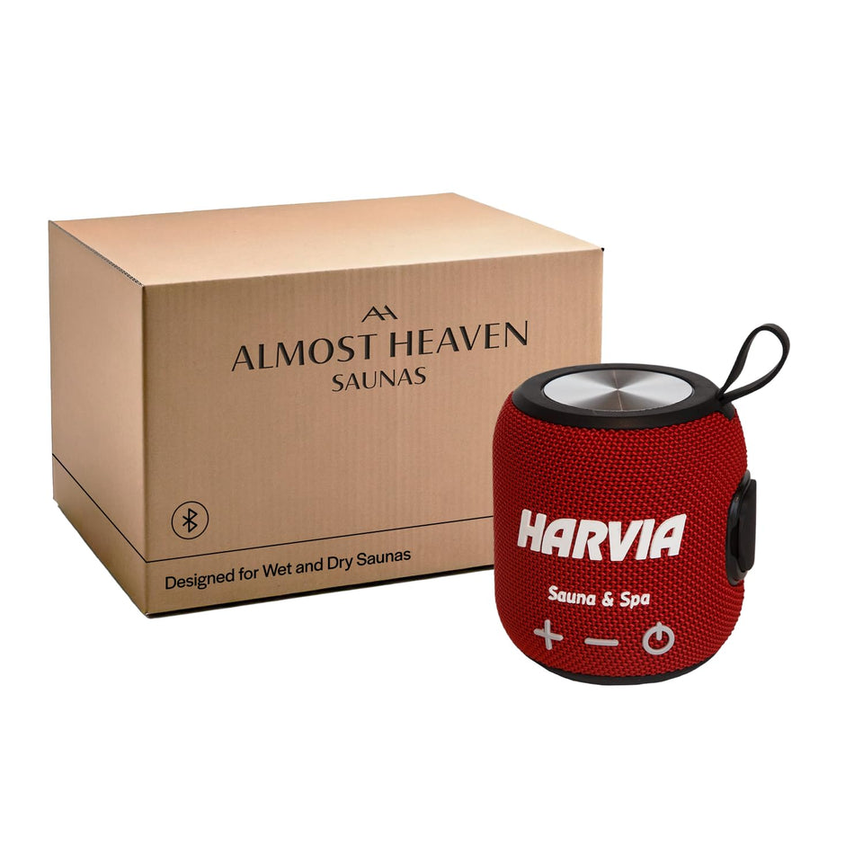 Almost Heaven Bluetooth sauna speaker portable for on-the-go spa sessions.
