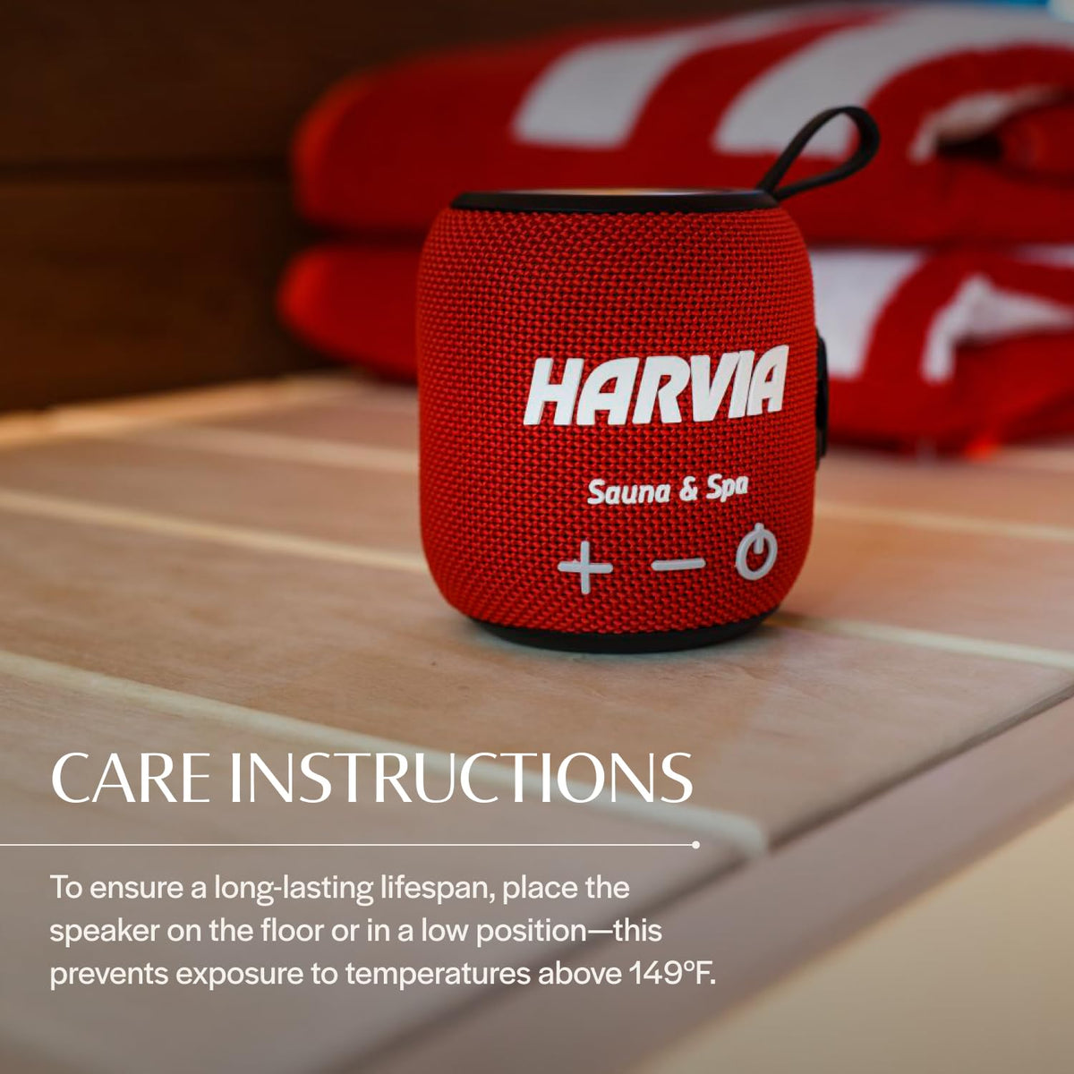 Almost Heaven waterproof sauna speaker ideal for wet environments.