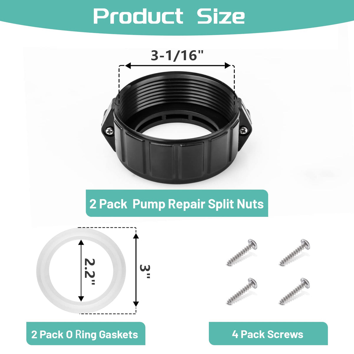 Alocs Balboa Gecko compatible pump union ensures a tight seal.