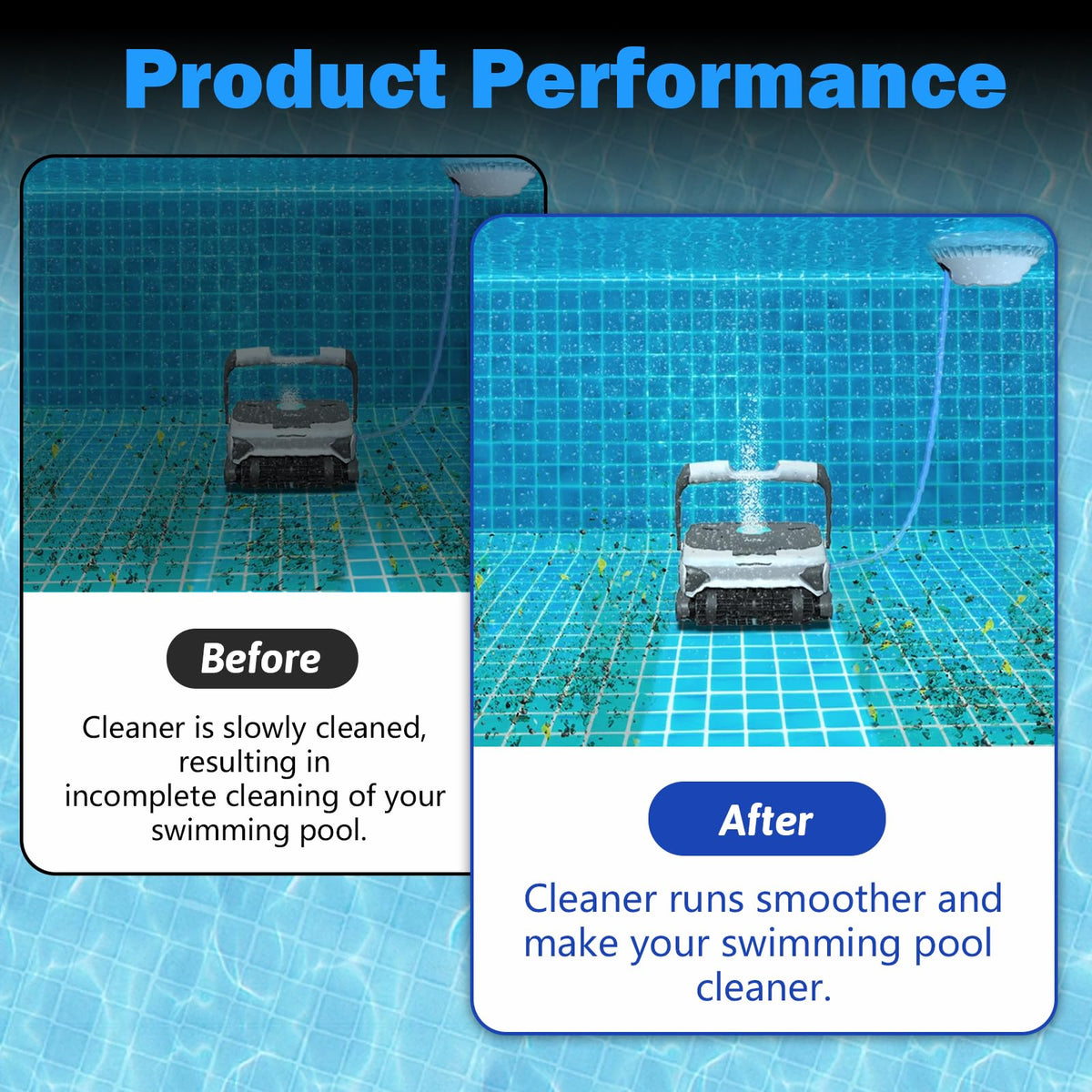 Alocs Dolphin cleaning efficiency supports better waterline and corner cleaning