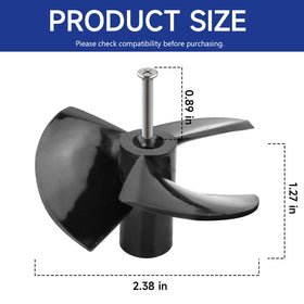 Alocs Dolphin impeller polyamide material resists corrosion and wear.