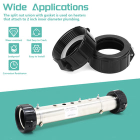 Alocs screw-in hardware included for a stable spa heater assembly.