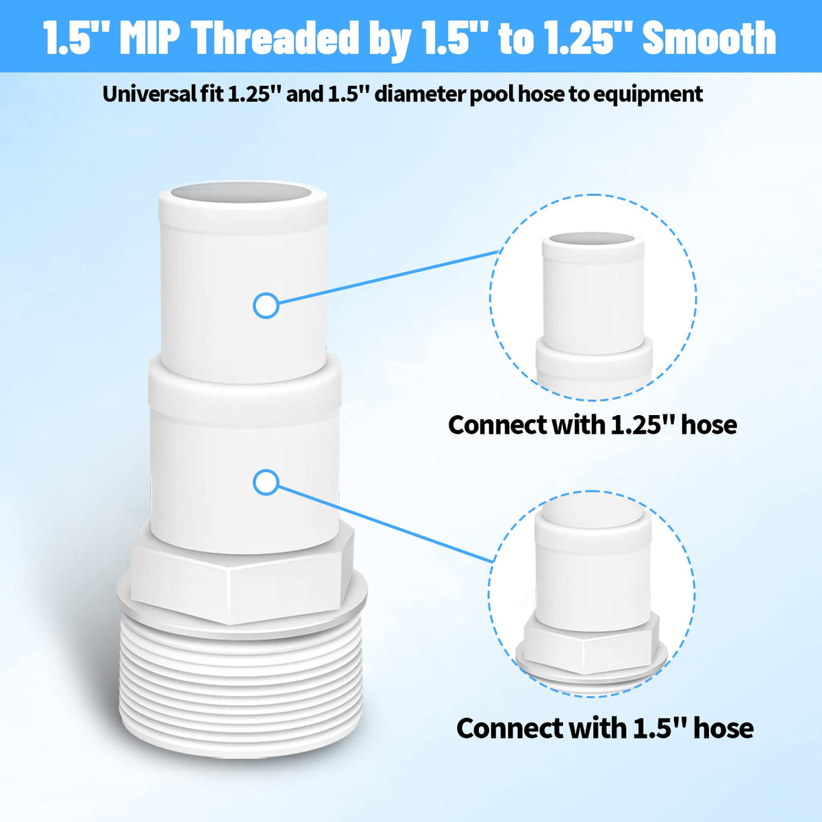 Alocs clamp-set included ensures secure, leak-free hose connections.