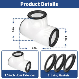 Alocs adapter compatible with Intex and Coleman pool hoses.