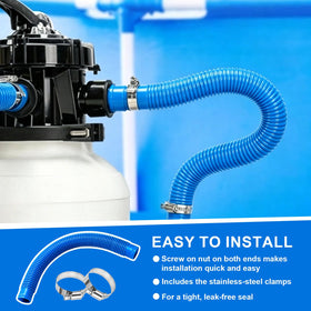 Alocs hose with pre-attached nuts for easy installation.