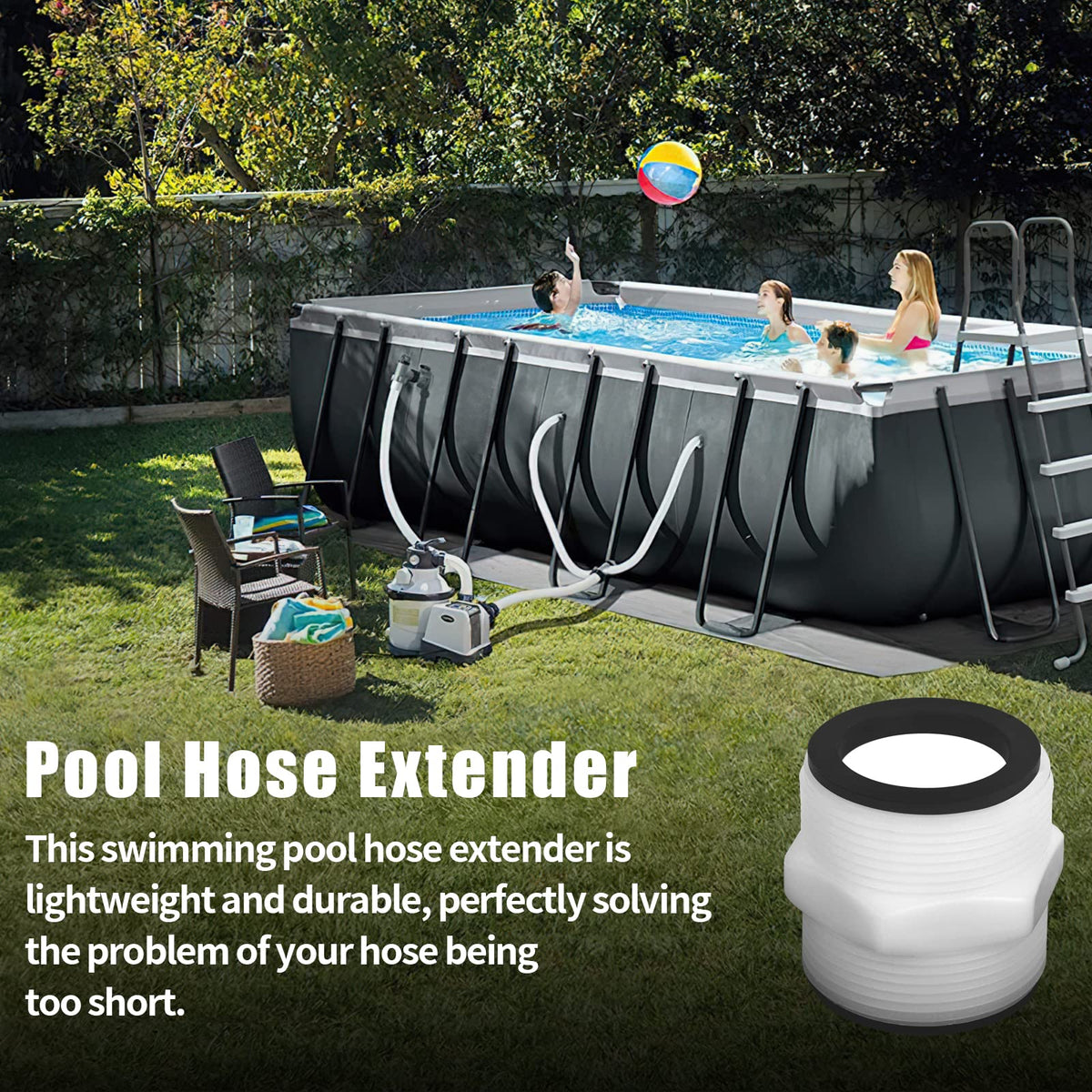 Alocs pool hose assembly parts kit ready for immediate use.