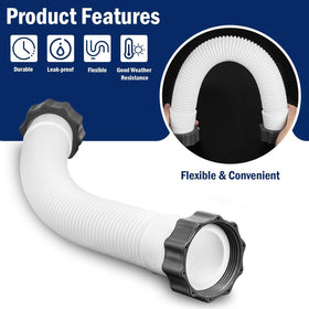 Alocs 26371CA compatible hose connects pump to filter for smooth pool operation.