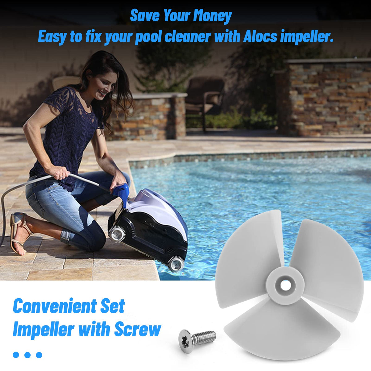 Alocs RCX11000 impeller in action collecting debris into the filter.