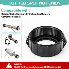Alocs 2in hot tub union gasket supports leak prevention during repairs.