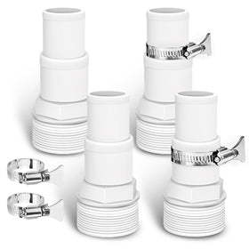Alocs universal hose adapter connects 1-1/4-inch to 1-1/2-inch hoses for pool setups.