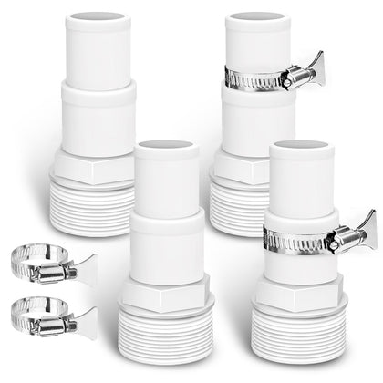 Alocs universal hose adapter connects 1-1/4-inch to 1-1/2-inch hoses for pool setups.