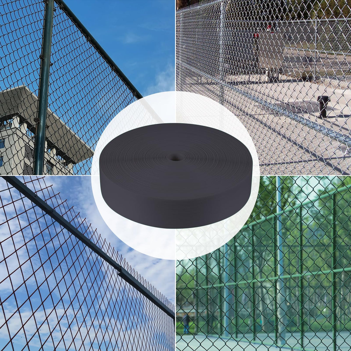 ALOSUTR privacy strip on wire mesh; up to 90% privacy for yards.
