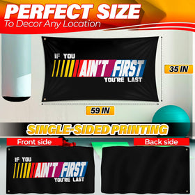 ALPENKOK heavy-duty flag material, water-resistant banner for garage or man cave.