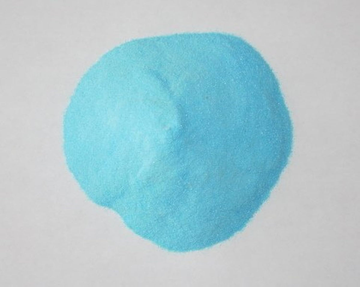 Alpha Chemicals Copper Sulfate Pentahydrate bulk packaging highlights easy dissolution in labs.