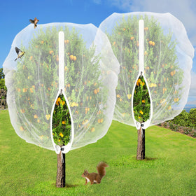 Alphatool fruit tree netting with zipper offers easy harvest access.