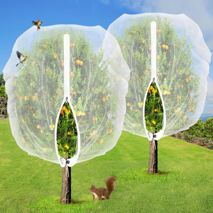 Alphatool fruit tree netting with zipper offers easy harvest access.