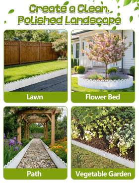 Alphatool lawn border helps define beds and paths.