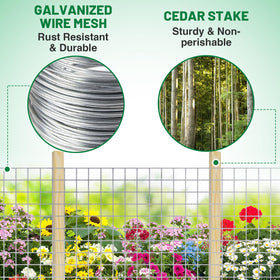 Alphatool raise-bed-fence-protection surrounds beds without blocking sunlight