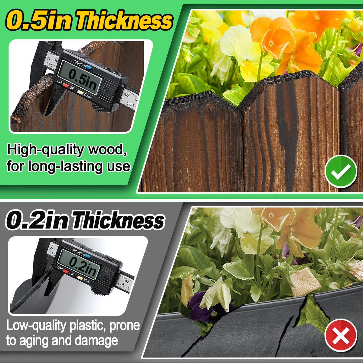 Alphatool rustic pine garden fence panel 2 highlights flexible layout for curves